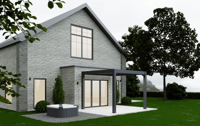 Celtic Leisure 3.5m x 3.5m Aluminium Pergola - Anthracite