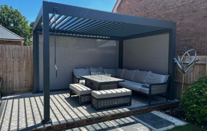 Celtic Leisure Saturn 4m x 4m Aluminium Pergola - Anthracite
