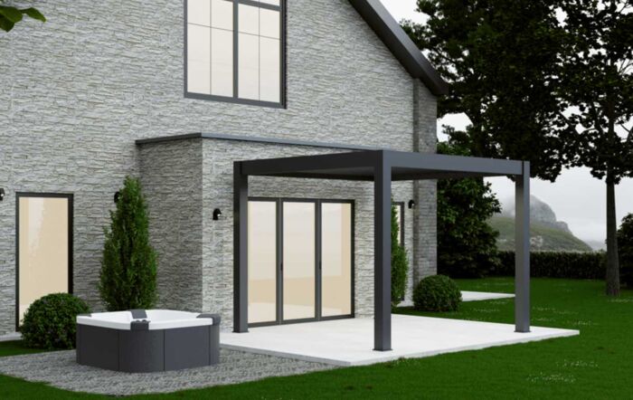 Celtic Leisure Saturn 3m x 3m Aluminium Pergola - Anthracite