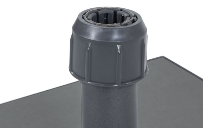 Pacific Lifestyle Riva Luna Grey 3 x 2mt Parasol With 40kg Ceramica Wheeled Base