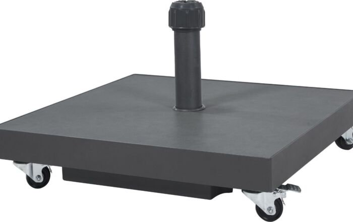 Pacific Lifestyle Riva 3m Luna Grey parasol With 40kg Ceramica Grey Wheeled Base