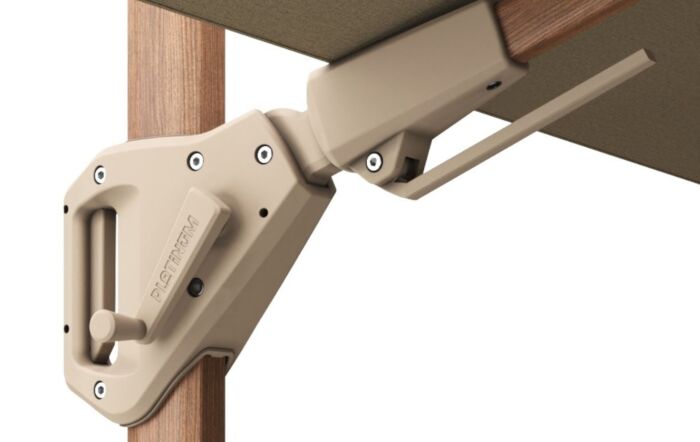 Pacific Lifestyle Challenger Premium T2 2.6 X 3.5m Champagne/Teak & Venezia 90kg Base With 30kg Add On Base 