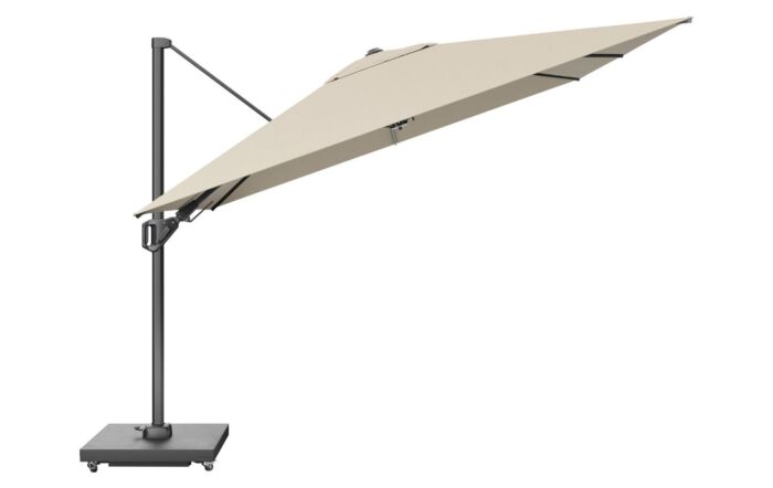 Pacific Lifestyle Challenger T2 3.5 x 2.6 mt Rectangular Champagne Free Arm Parasol With 90kg Wheeled Base