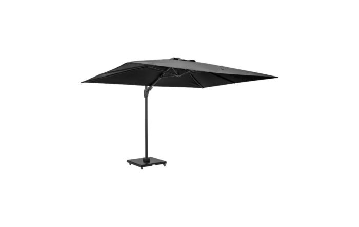 Pacific Lifestyle Challenger T2 3.5 x 2.6m Rectangular Anthracite Free Arm Parasol With 90kg Wheeled Base