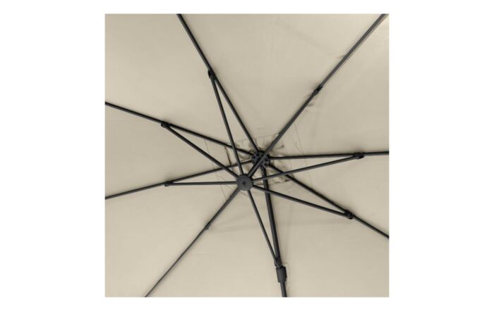 Pacific Lifestyle Challenger T2 3.5m x 2.6m Rectangular Champagne Cantilever Parasol With 90kg Wheeled Base