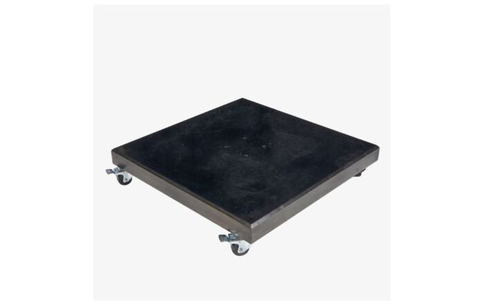 Pacific Lifestyle Challenger T2 3.5m x 2.6m Rectangular Champagne Cantilever Parasol With 90kg Wheeled Base