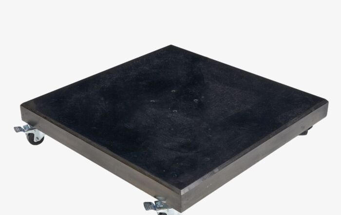 Pacific Lifestyle Challenger T2 3m Square Taupe Free Arm Parasol & 90kg Wheeled Base