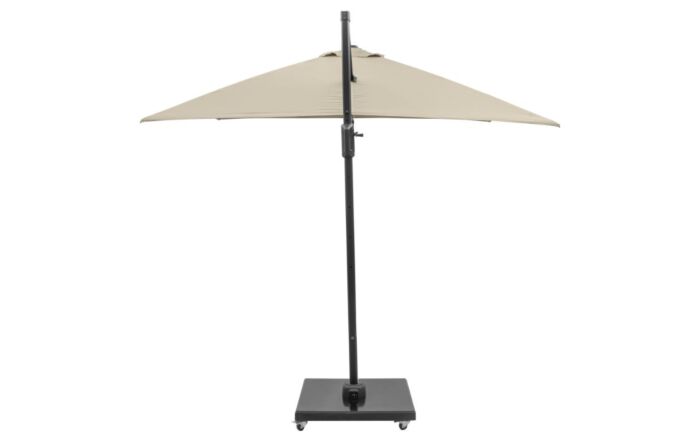 Pacific Lifestyle Challenger T2 3m Square Champagne Free Arm Parasol With 90kg Wheeled Base