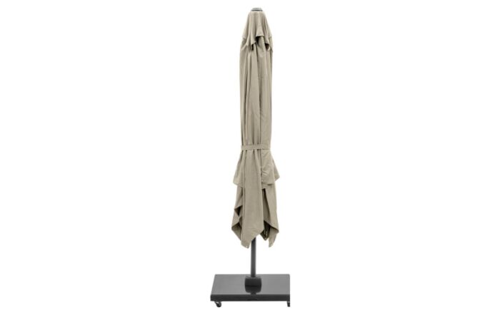 Pacific Lifestyle Challenger T2 3m Square Champagne Free Arm Parasol With 90kg Wheeled Base