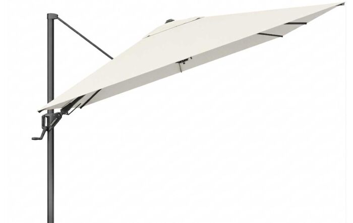 Pacific Lifestyle Challenger T1 3m Square Cantilever Parasol with 90kg Wheeled Base - Ivory