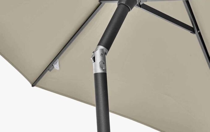 Pacific Lifestyle Riva 2.5m Champagne Parasol & 40kg Wheeled Base