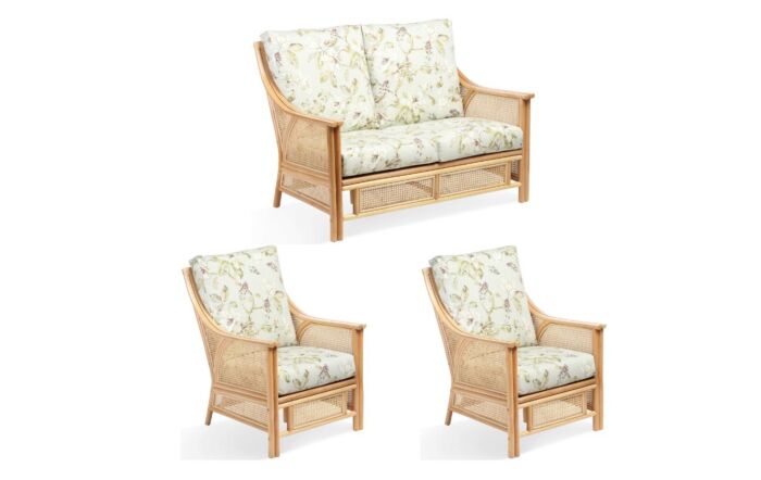 Desser Chester Natural Cane 2 Seat Sofa Suite