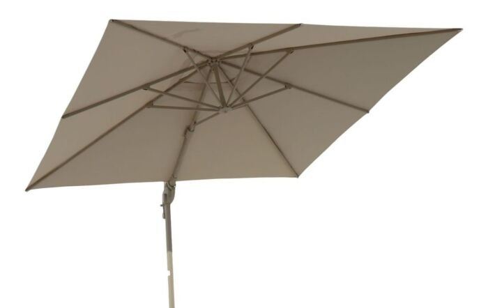 Bramblecrest Chichester 3m Square Cantilever Parasol with Granite Base and FREE Cover - Mocha