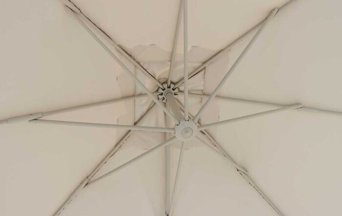 Bramblecrest Chichester 3m Square Cantilever Parasol with Granite Base and FREE Cover - Mocha