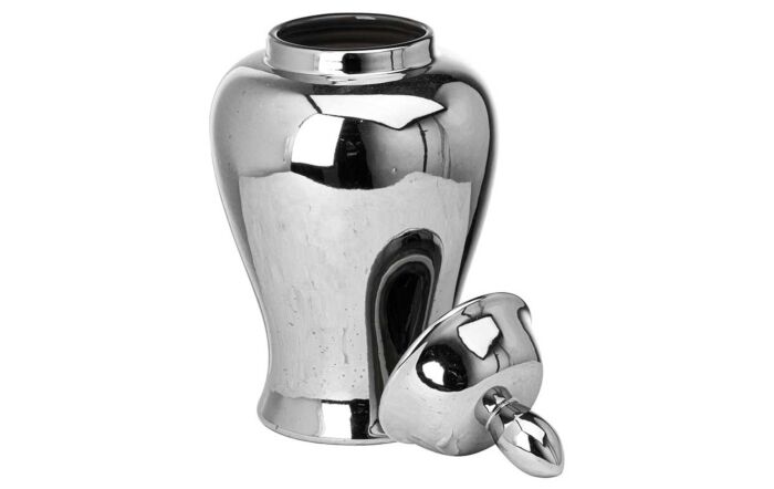 Hill Interiors Chrome Large Ginger Jar