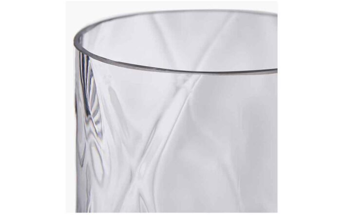 Pacific Lifestyle Clear Glass Round Optic Vase Small