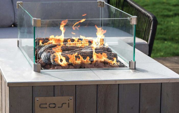 Pacific Lifestyle Cosicube 70cm Grey Wash Square Fire Pit 