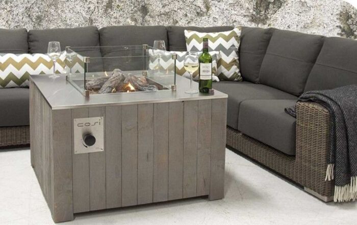 Pacific Lifestyle Cosicube 70cm Grey Wash Square Fire Pit 