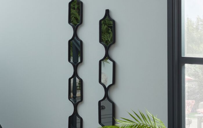 Hill Interiors Decorative Black Hanging Mirror