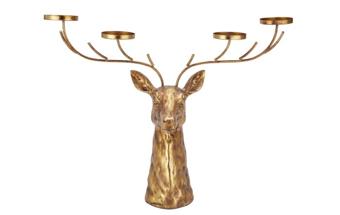 Hill Interiors Deer Bust Candle Holder