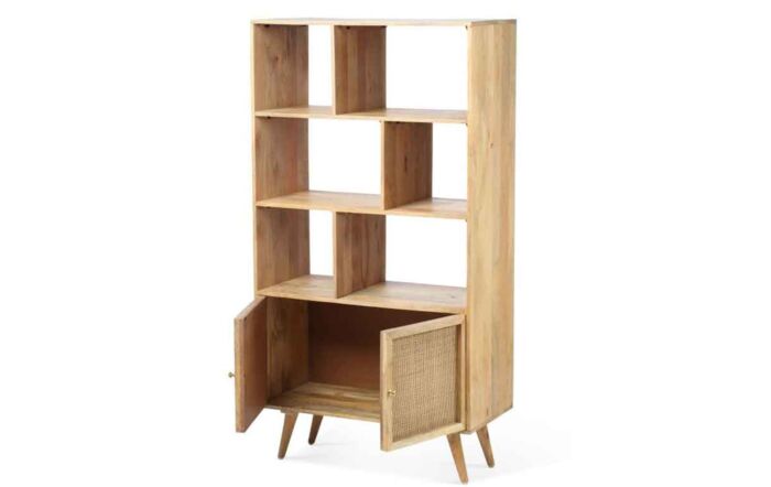Desser Manhattan Large Standing Bookshelf Cabinet With 2 Door Storage Unit In Natural Desser Manhattan Large Standing Bookshelf Cabinet With 2 Door Storage Unit In Natural