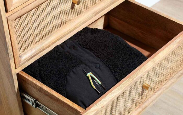 Desser Venice Natural 5 Drawer Tall Drawer Unit