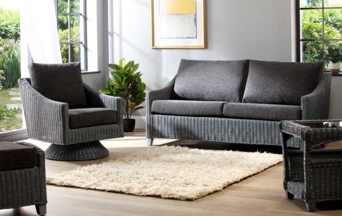 Desser Dijon Cane Conservatory Suite - Grey