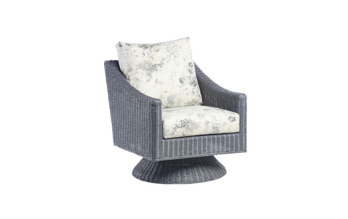 White wicker sales swivel rocker