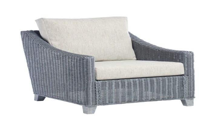 Desser Dijon Cane Rattan Armchair - Grey
