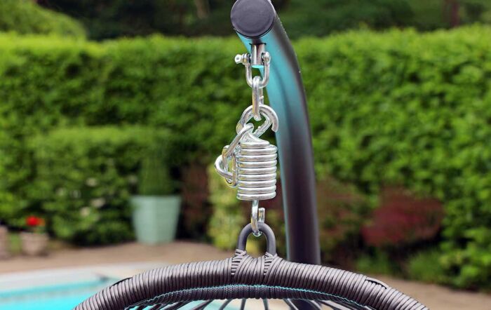 Single Rope Folding Hanging Egg Chair - Grey