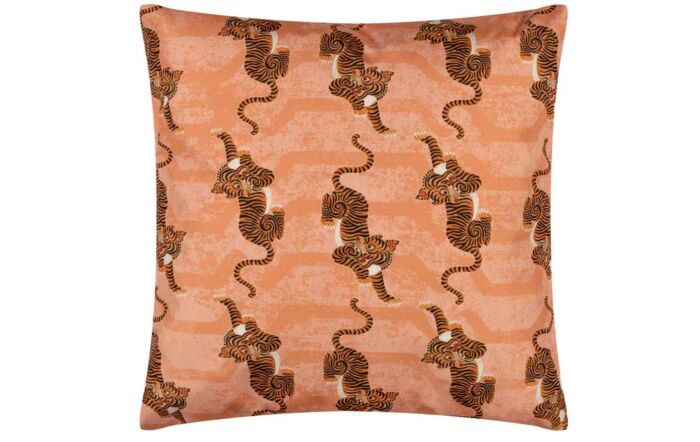 Furn. Tibetan Tiger Outdoor Cushion - Coral Furn. Tibetan Tiger Outdoor Cushion - Coral