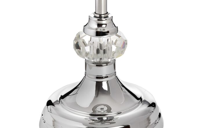 Hill Interiors Genoa Chrome Table Lamp With Shade