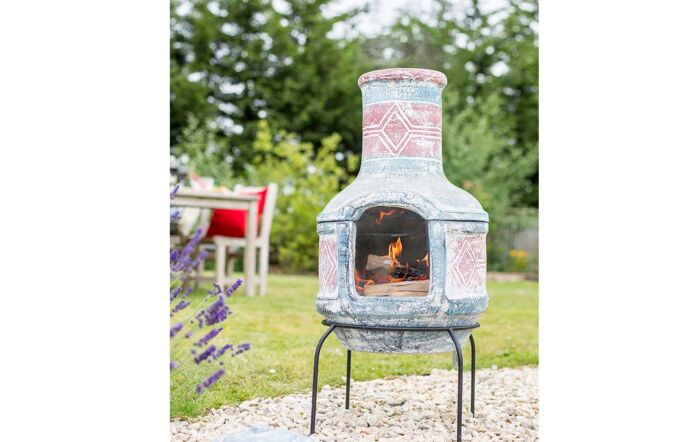 La Hacienda Geometric Chimenea with Grill 