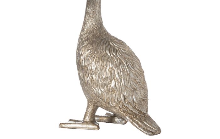 Hill Interiors Gary the Goose Silver Table Lamp With Grey Velvet Shade