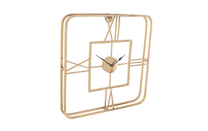 Pacific Lifestyle Gold Metal Square Wall Clock Pacific Lifestyle Gold Metal Square Wall Clock