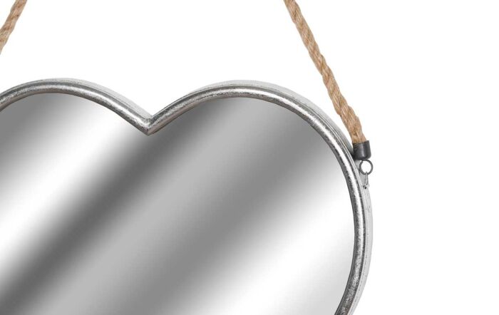 Hill Interiors Set Of Two Heart Mirrors With Rope Detail