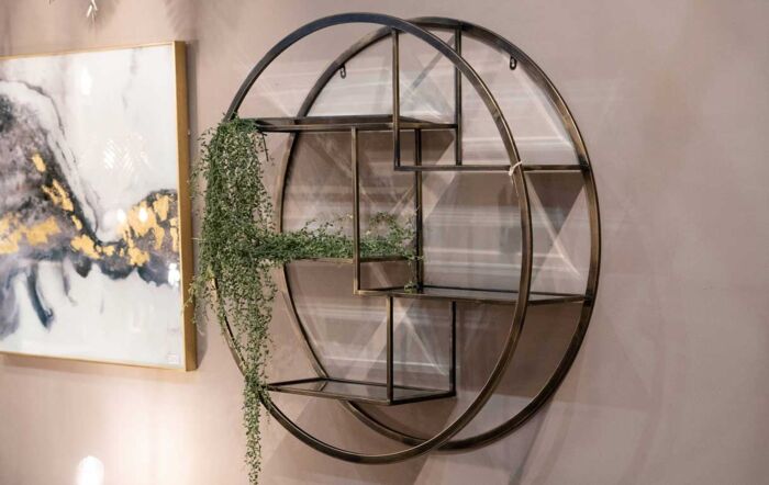 Hill Interiors Antique Brass Large Multi Shelf Hill Interiors Antique Brass Large Multi Shelf