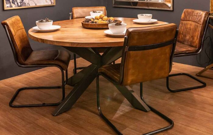 Hill Interiors Live Edge Collection Round Dining Table