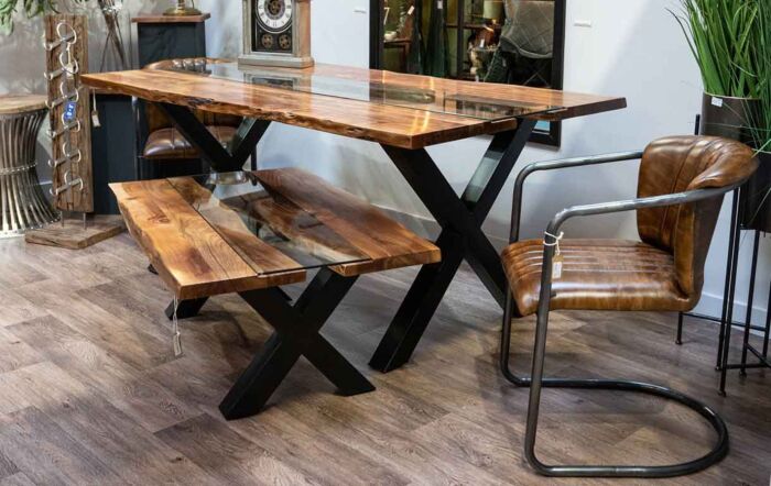 Hill Interiors Live Edge Collection River Dining Table