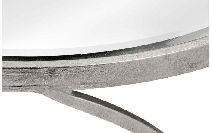 Hill Interiors Silver Curved Design Set Of 2 Side Tables