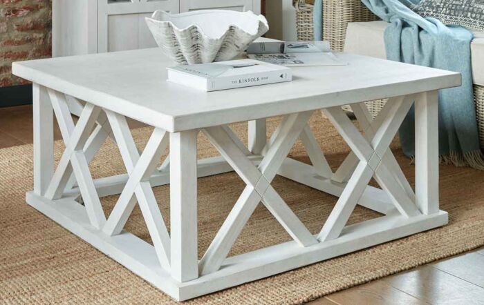 Hill Interiors Stamford Plank Collection Square Coffee Table