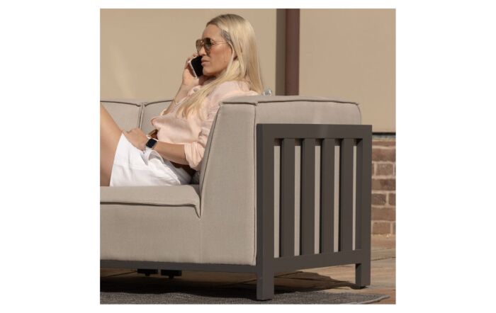 Maze Ibiza Large Corner Sofa Set with Round Coffee Table & Footstools