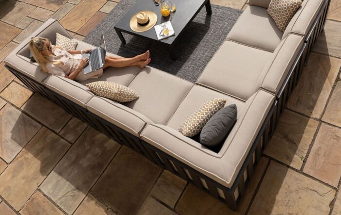 Maze Ibiza Medium Corner Sofa Set Oatmeal