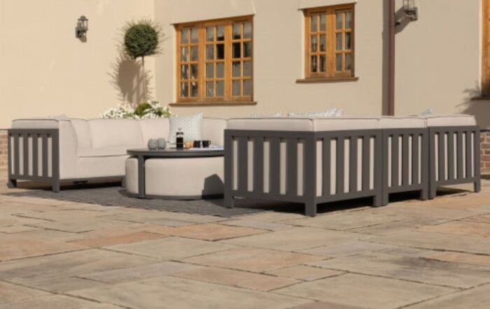 Maze Ibiza U Shape Corner Set With Round Coffee Table