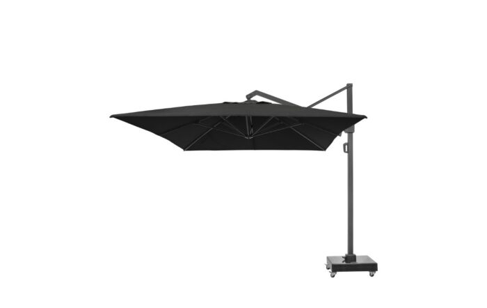 Pacific Lifestyle Icon T1 4m x 3m Rectangular Faded Black Parasol & 150 kg Wheeled Base