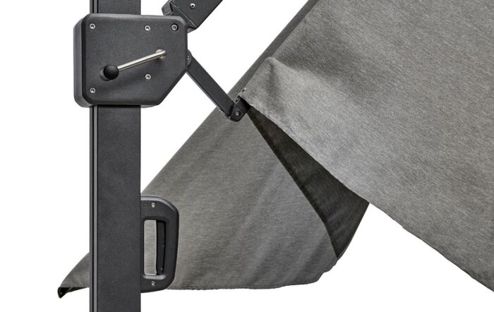 Pacific Lifestyle Icon T1 4m x 3m Rectangular Faded Manhattan Parasol & 150kg Wheeled Base