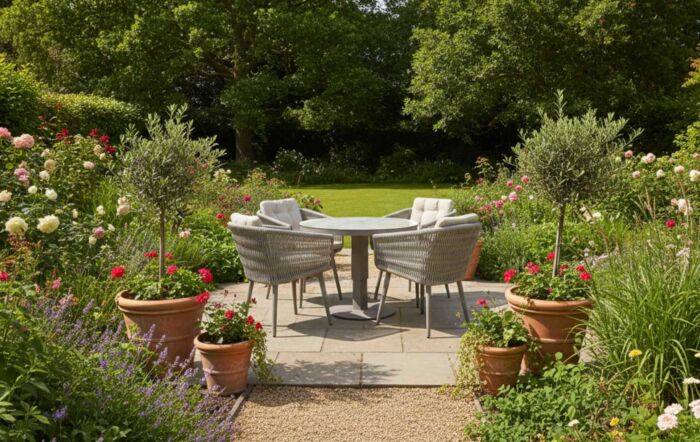 JB Furniture Exclusive Seychelles Round 4 Seat Dining Set with Adjustable Table - Cappuccino