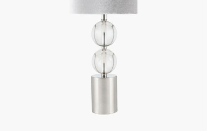 Pacific Lifestyle Harris Brushed Silver And Glass Table Lamp
