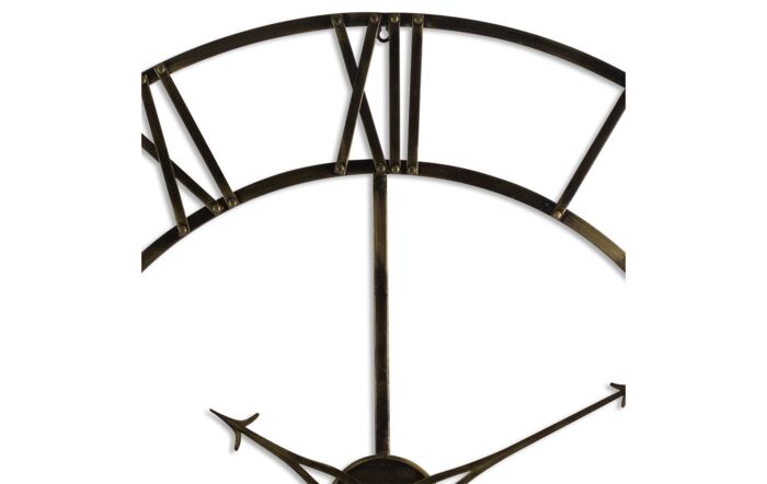 Hill Interiors Large Antique Brass Skeleton Clock