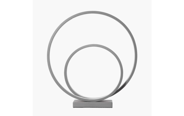 Pacific Lifestyle Ara Grey Double Circle LED Table Lamp
